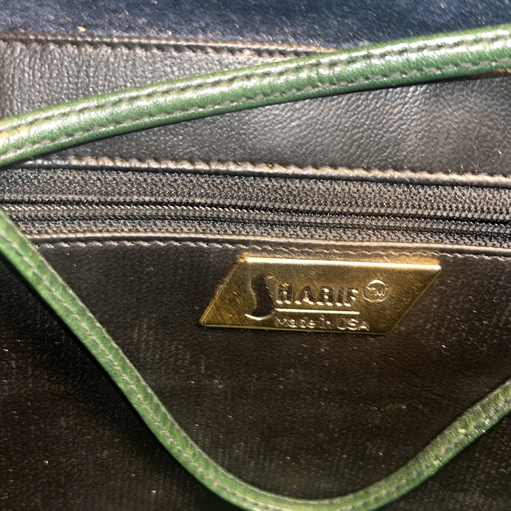 Vintage Sharif Leather Patchwork Pattern Handbag - image 4